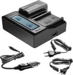 ⁦LCD DUAL CHARGER BATTERY BC-Q2 FOR SONY NP-FM500/F970 SERIES⁩ - الصورة ⁦2⁩