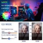 ⁦LED VIDEO RGB studio 2in1 light kit 2⁩ - الصورة ⁦8⁩