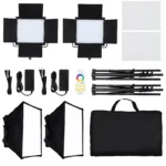 ⁦LED VIDEO RGB studio 2in1 light kit 2⁩ - الصورة ⁦2⁩