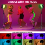 ⁦LED VIDEO RGB studio 2in1 light kit 2⁩ - الصورة ⁦6⁩