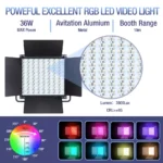 ⁦LED VIDEO RGB studio 2in1 light kit 2⁩ - الصورة ⁦10⁩