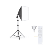 single softbox LED light with remote