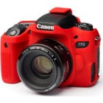 ⁦easyCover Silicone Protection Cover for Canon EOS 77D (Camo&RED)⁩ - الصورة ⁦2⁩